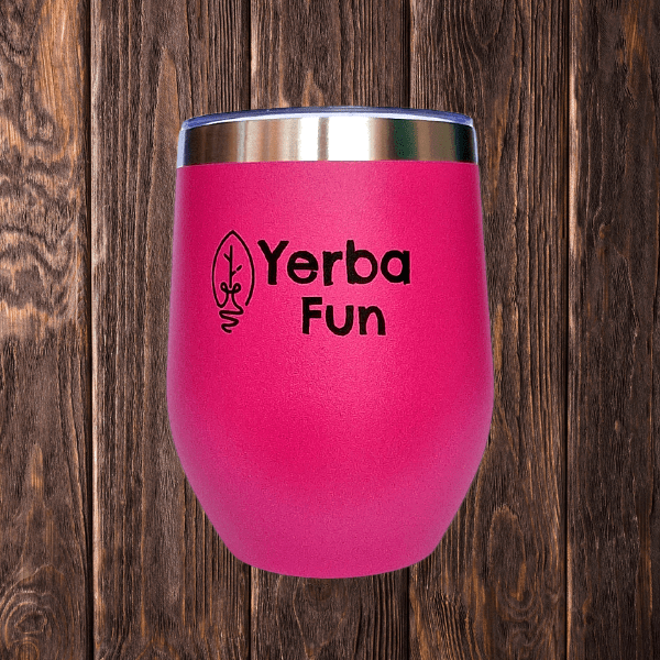 thermal cup pink 350ml - yerbafun.nl