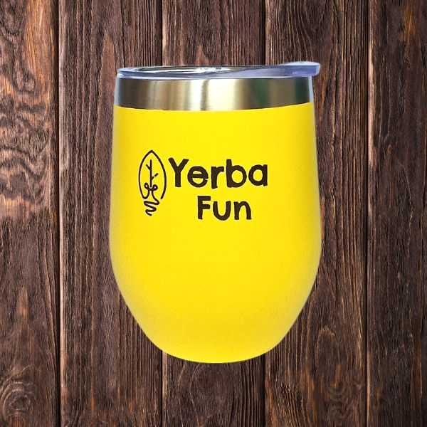 thermal cup yellow 350 ml - yerbafun.nl